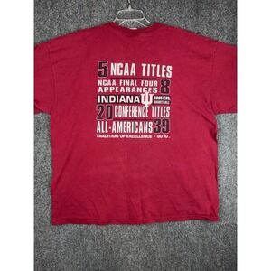 Vintage Y2K University Of Indiana Hoosiers‎ NCAA Basketball T-shirt Mens 2XL Red